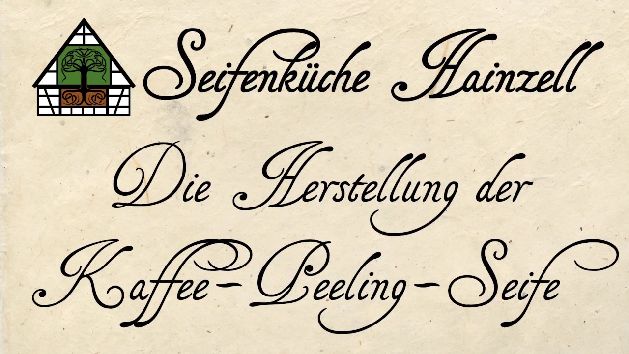 Die Herstellung der Kaffee-Peeling-Seife