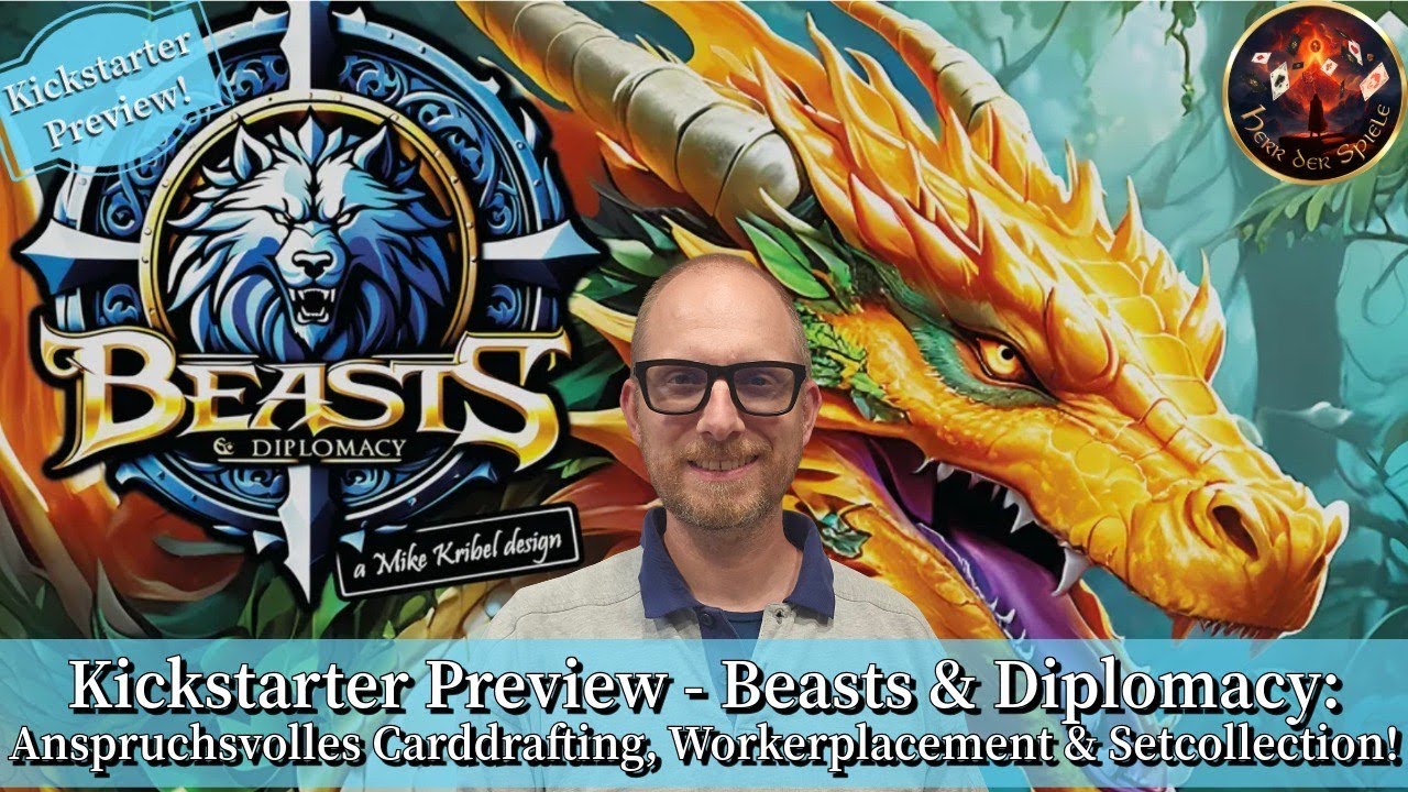 Preview - Beasts & Diplomacy: Anspruchsvolles Carddrafting, Workerplacement & Setcollection!