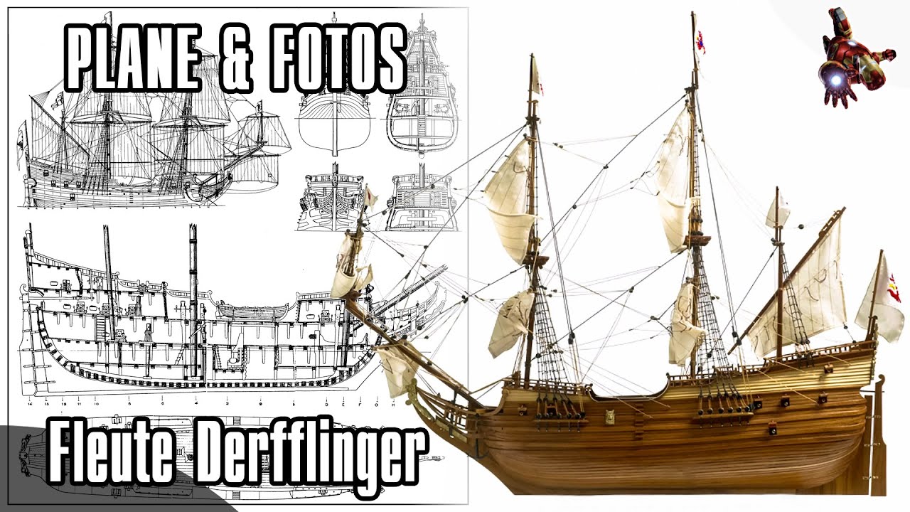The Fleute DERFFLINGER model PLANS & PHOTOS * SUPER ScaleModeling HEROES