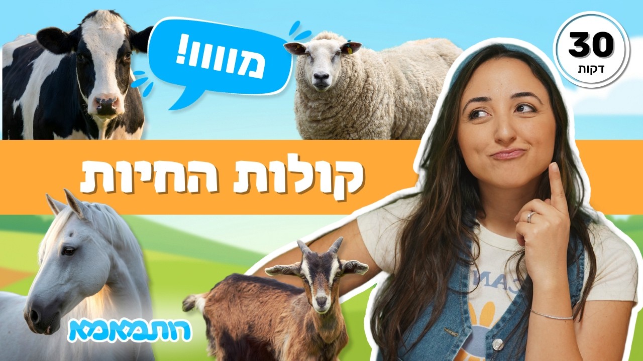 לומדים על חיות לפעוטות! מי עושה מווו? 🐄 קולות, משפחות ועובדות | רותמאמא