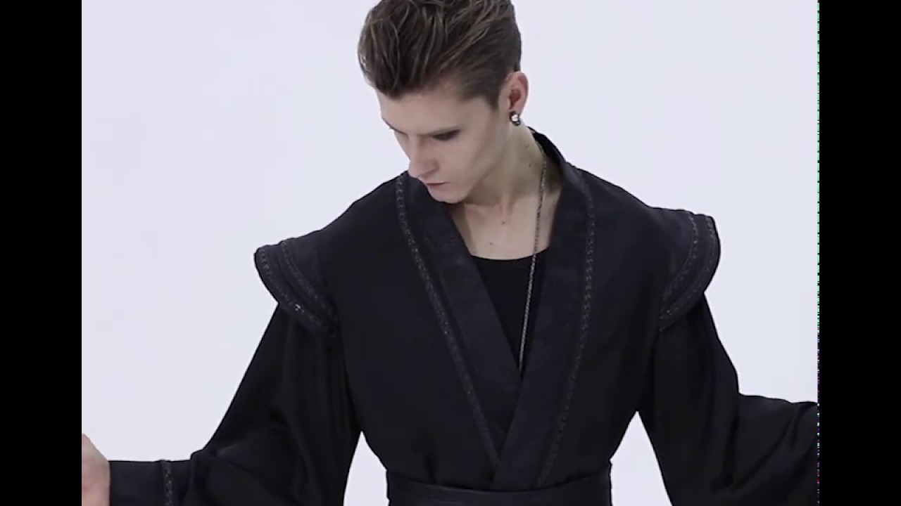 PUNK RAVE  BLACK VINTAGE GOTHIC CHINESE STYLE LONG WAISTCOAT FOR MEN (Reference : WY- 1099 )