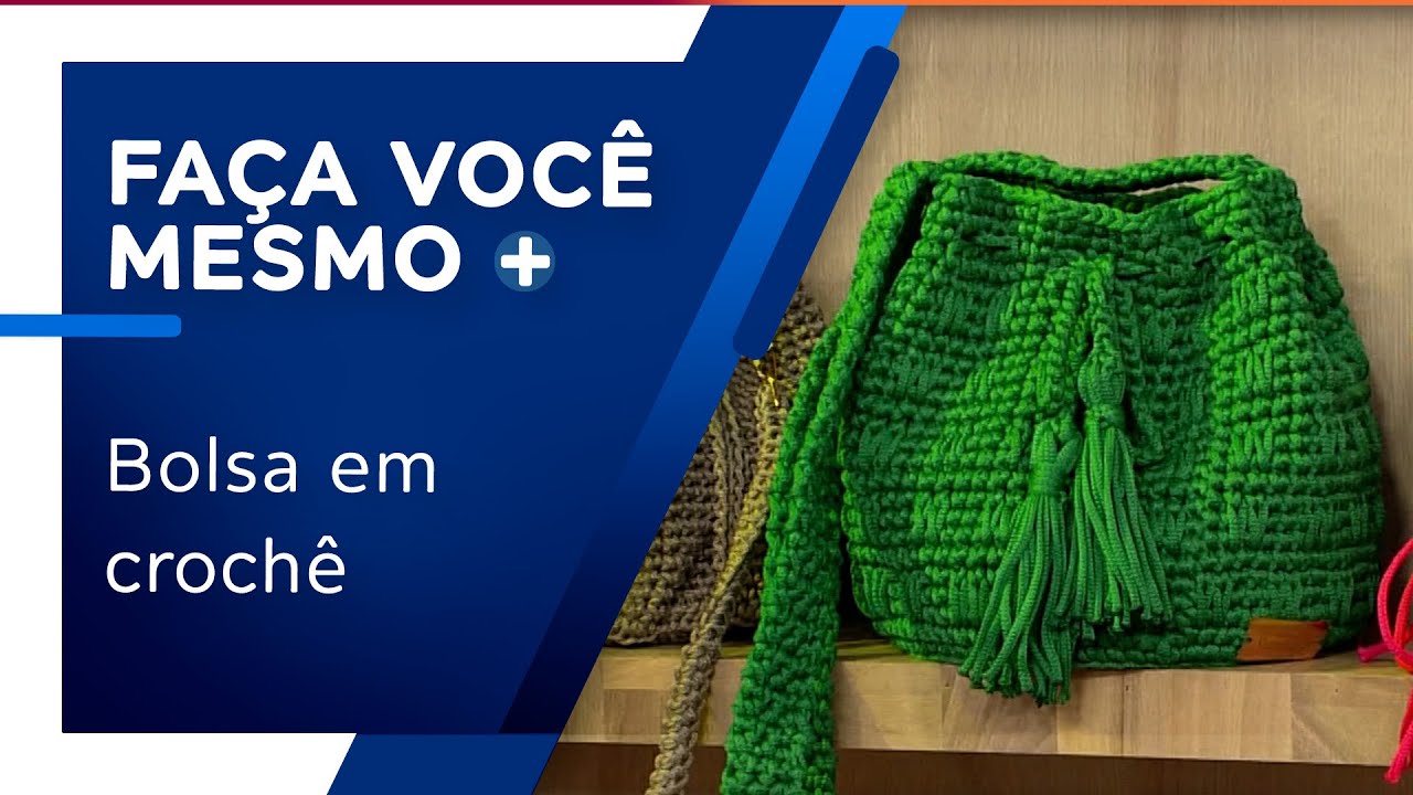 Bolsa saco em crochê por Liz Santiago