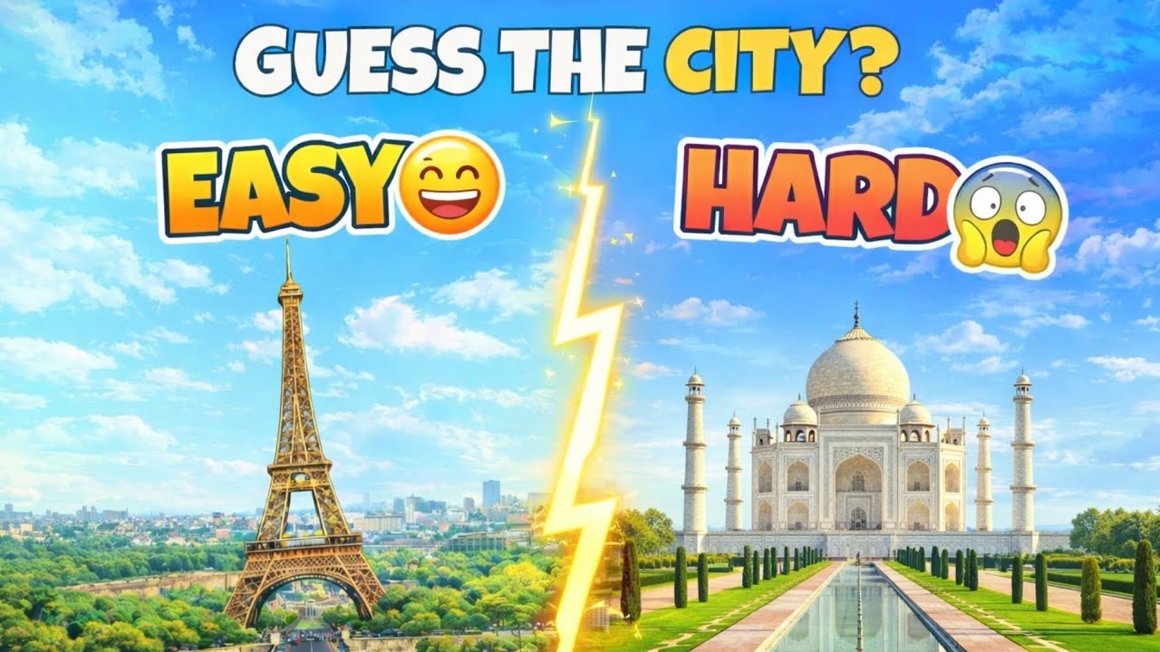 GUESS THE CITY  | Famous Monuments Quiz 🗼🏛️ (Easy to Hard!)