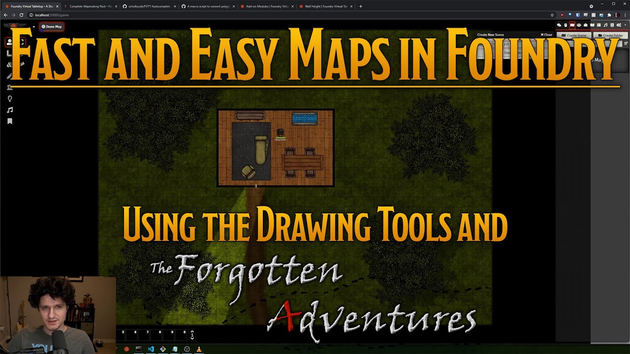 Making Fast Maps in Foundry with the Drawing Tools and Forgotten Adventures