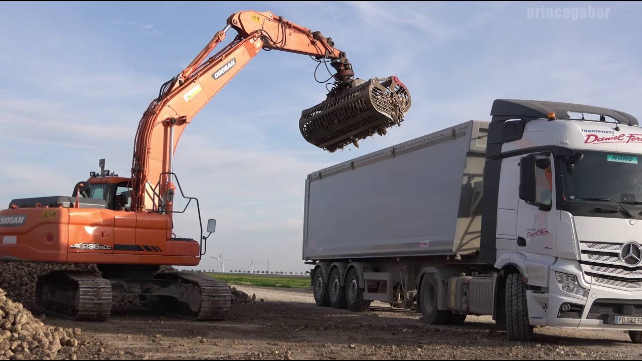 BETTERAVES 2020/DOOSAN/CHARGEMENT DES CAMIONS/RHEGES/AUBE