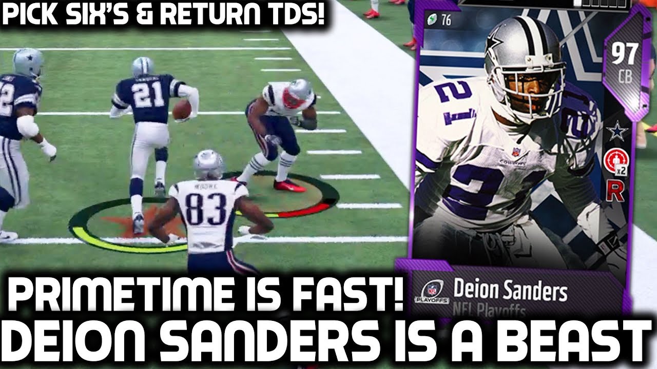 PLAYOFFS DEION SANDERS IS ELECTRIFYING! PRIMETIME THE BEST PLAYER IN MADDEN! Madden 18 Ultimate Team