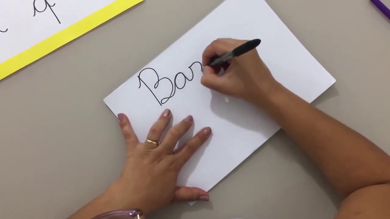Aprenda e ensine letra cursiva a partir das bases