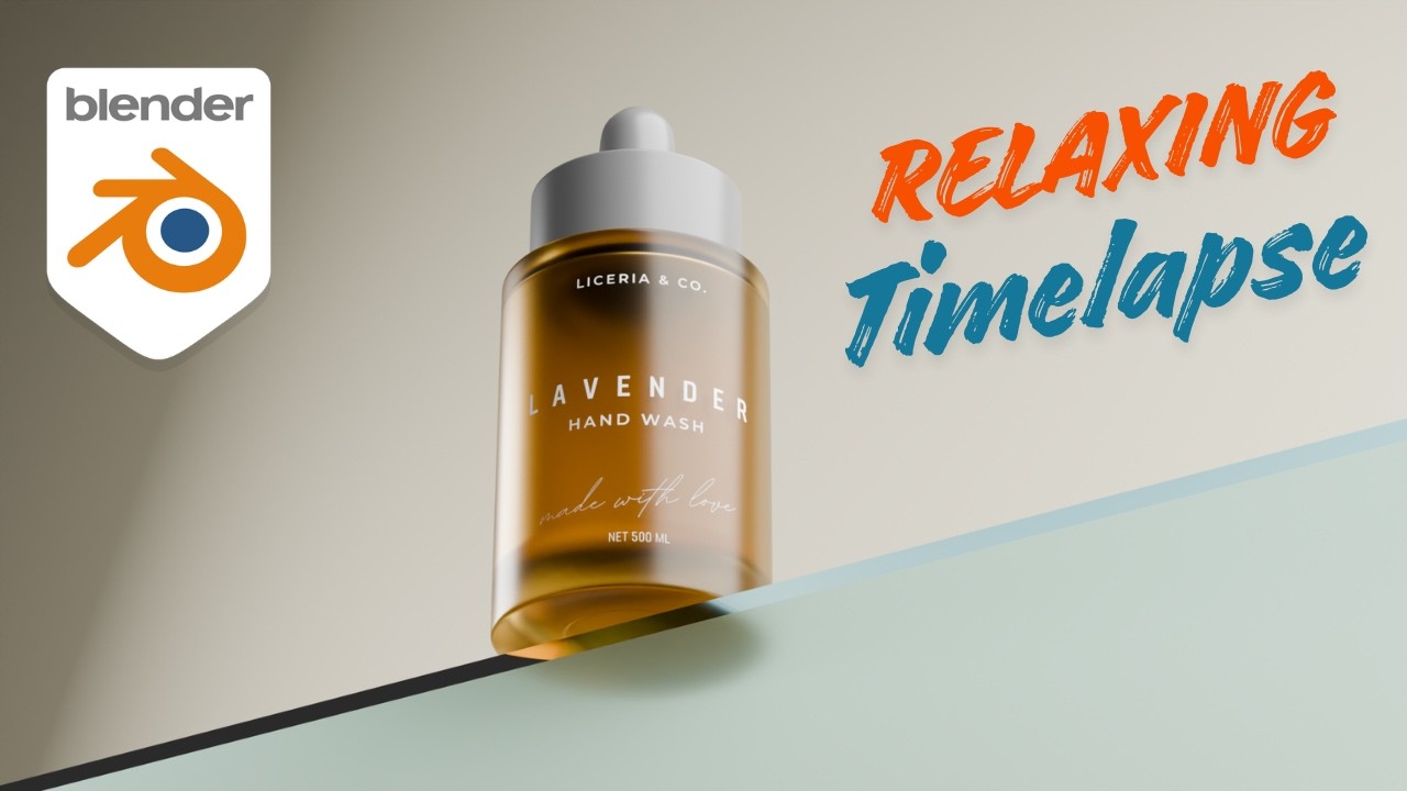 3D Product Photography Blender Timelapse tutorial. #blender #skincare #photography#blender tutorial