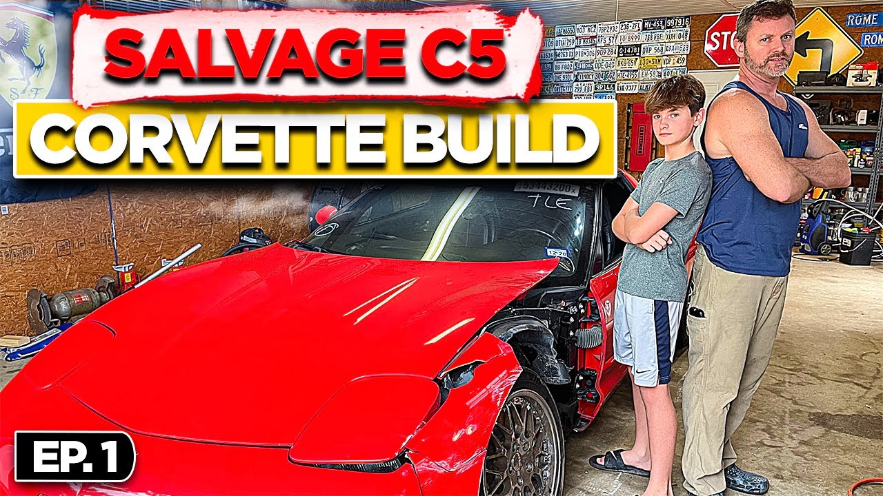 Ep. 1 Rebuilding a Wrecked C5 Salvage Corvette | Walk Around of the Car | Introduction damaged Car