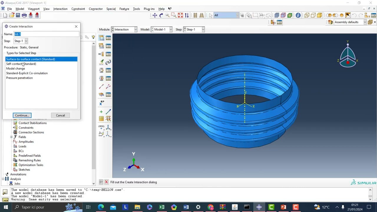 Episode 40 : Simulation analysis of Rubber Bellows Model Using Hyperelastic Material with ABAQUS.