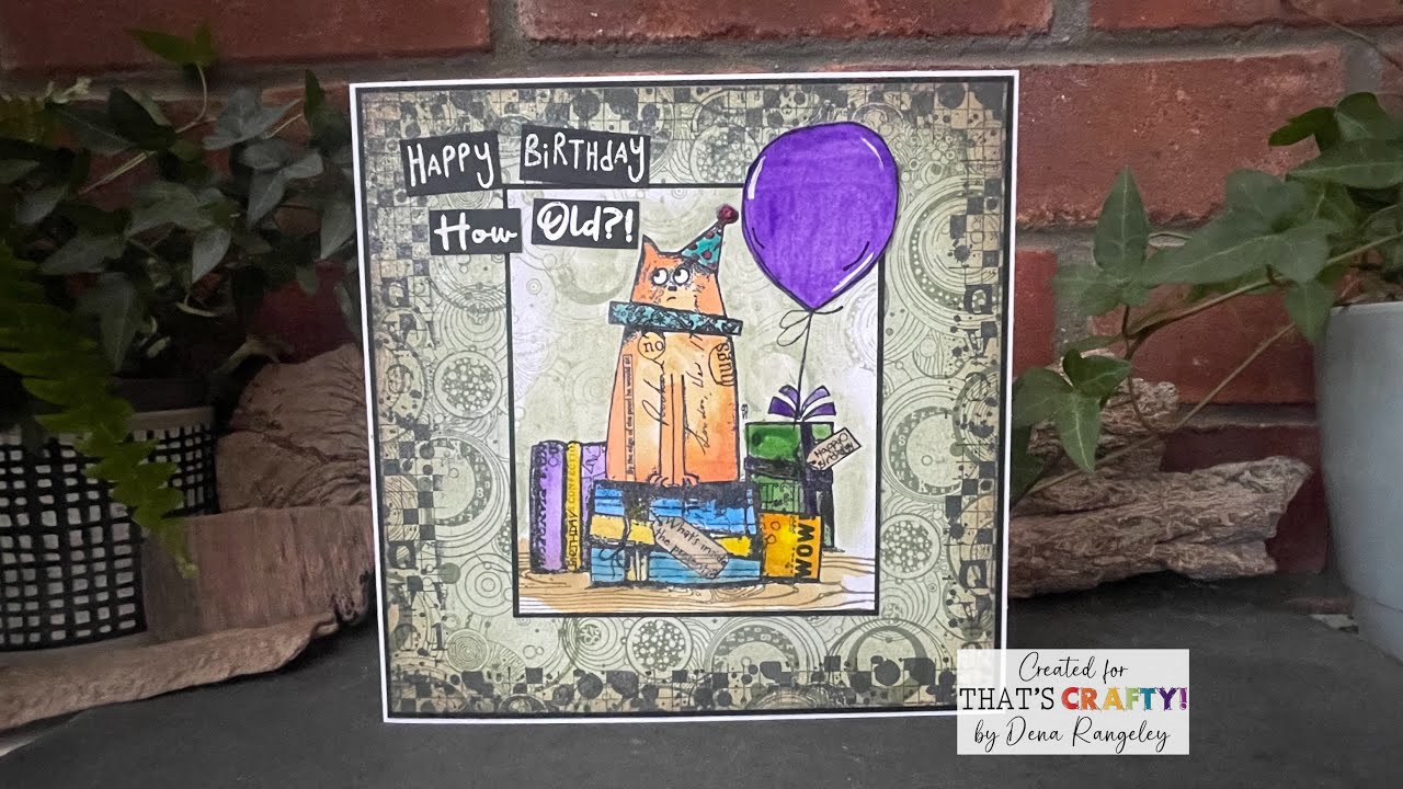 That's Crafty Bob the cat Birthday card