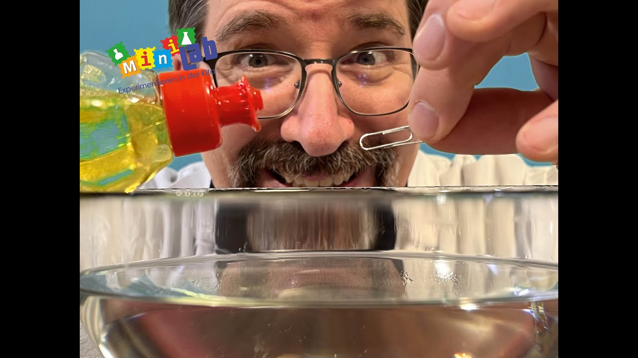 Die schwimmende Büroklammer | MiniLab | Experimente für Kinder
