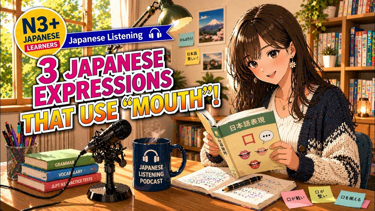 【Japanese Listening ★★】「口」を使った日本語表現を覚えてみよう！