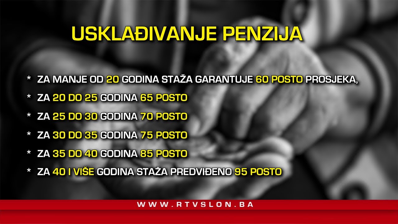 Penzioneri čekaju odluku Doma naroda: Dvostepeni rast penzija u 2026. donosi preko 17% - 21.01.2026.