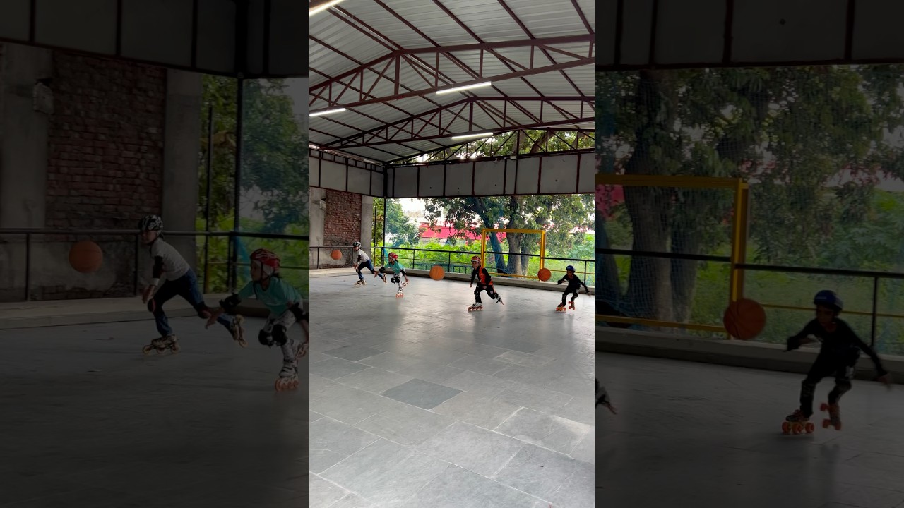 Roll ball drill 😱 | Skating with basketball | #skating #game #sports #skate #games #freestyle