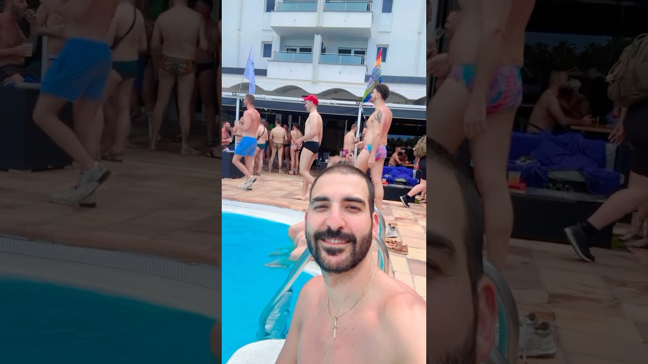 Gay Bear Pool Party In Maspalomas 