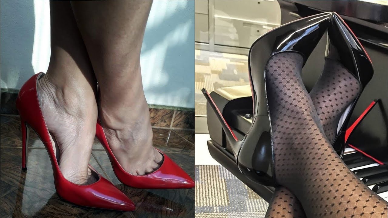 Most stunning and elegant design of pointed toe patent leather stiletto high heels shoes for women