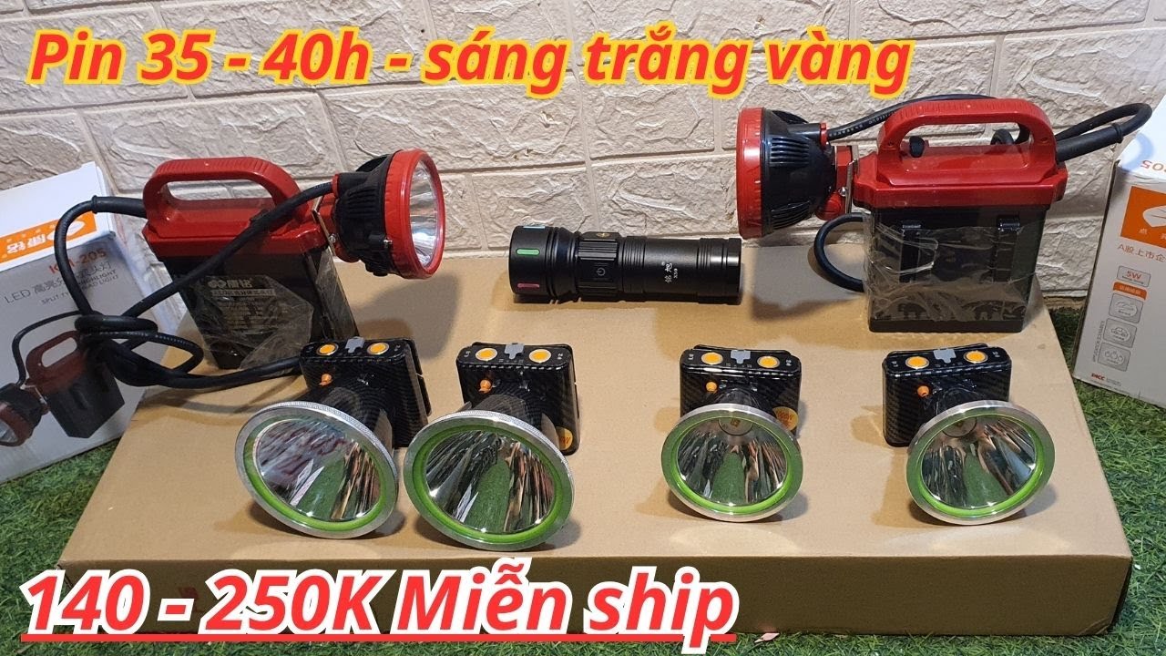 Đèn pin đội đầu siêu sáng | pin khủng 40h | đèn soi ếch đèn soi nấm mối | đèn sáng xa 800m