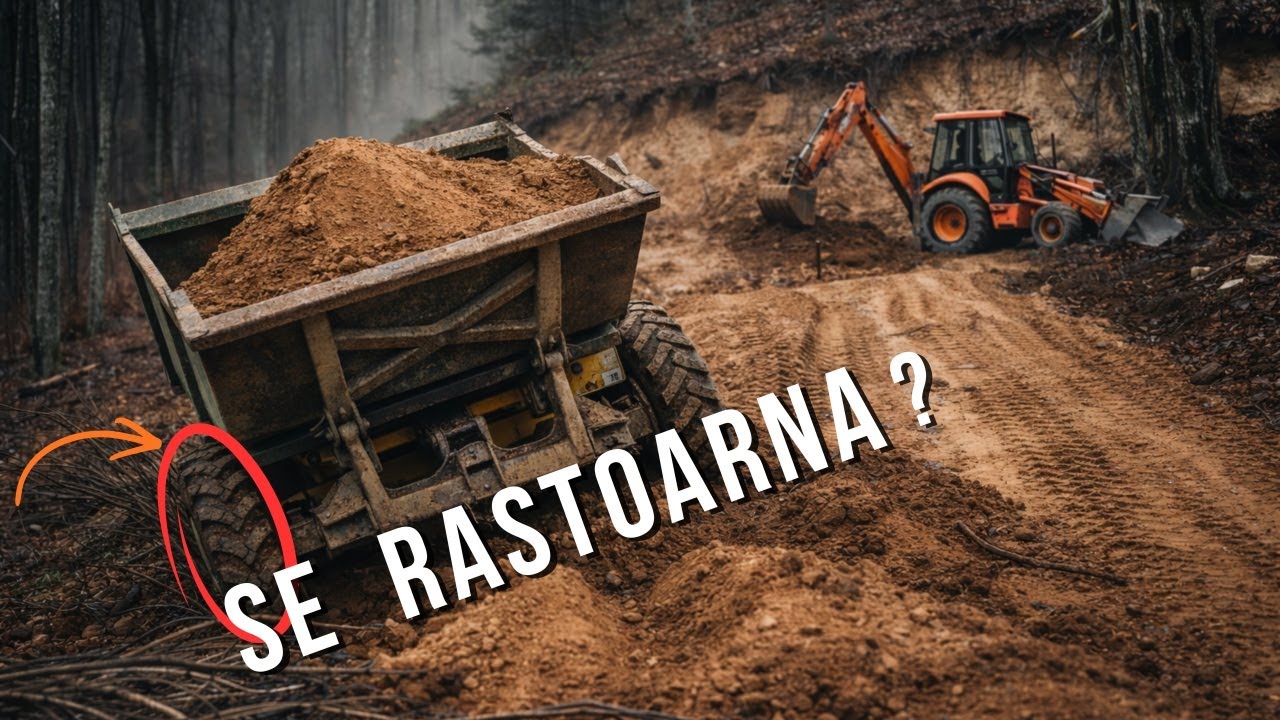 Dumper BLOCAT în crengi 😱 | Aproape de RĂSTURNARE | Prima zi pe șantier – Partea I