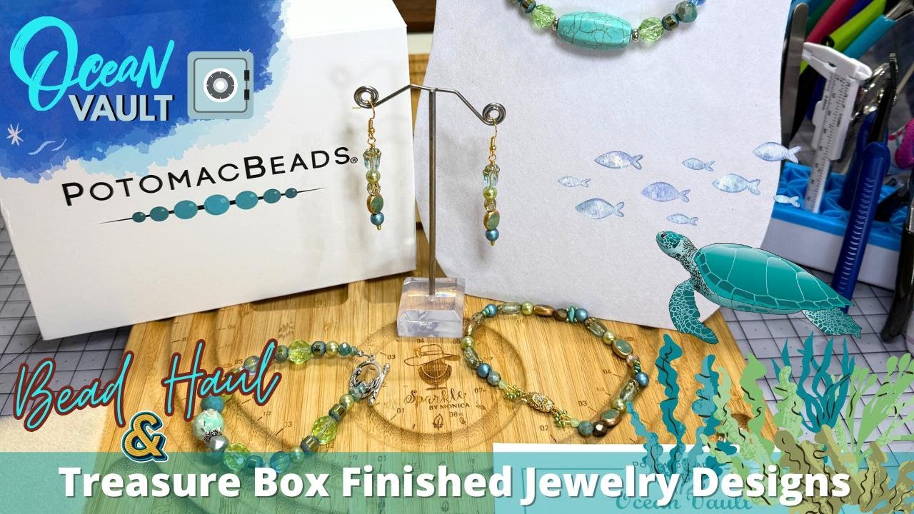 @Potomacbeadco 🌊 Ocean Vault Treasure Box: бусины и готовые украшения