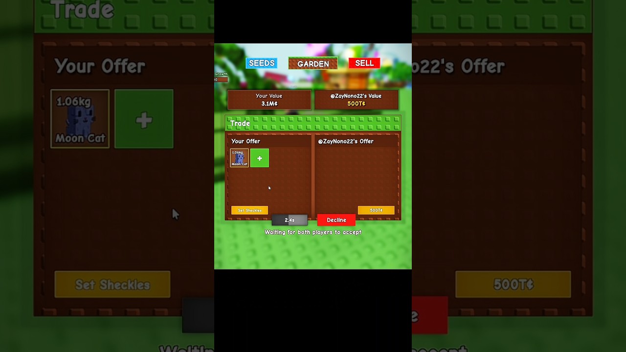 Was This a W Trade or L Trade? 😳 Grow A Garden #shorts #roblox #growagarden