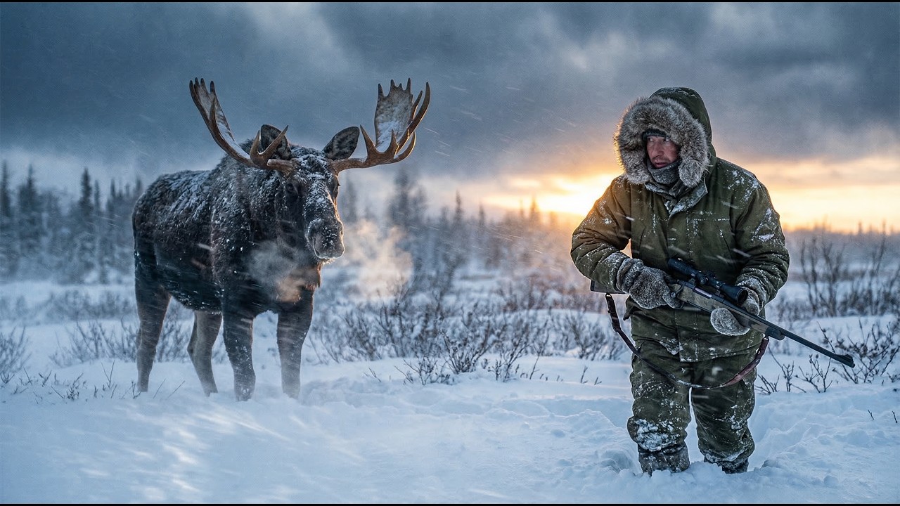 Brutal -71°C Yakutia Hunt: Tracking a Giant Siberian Moose in the Deadliest Winter