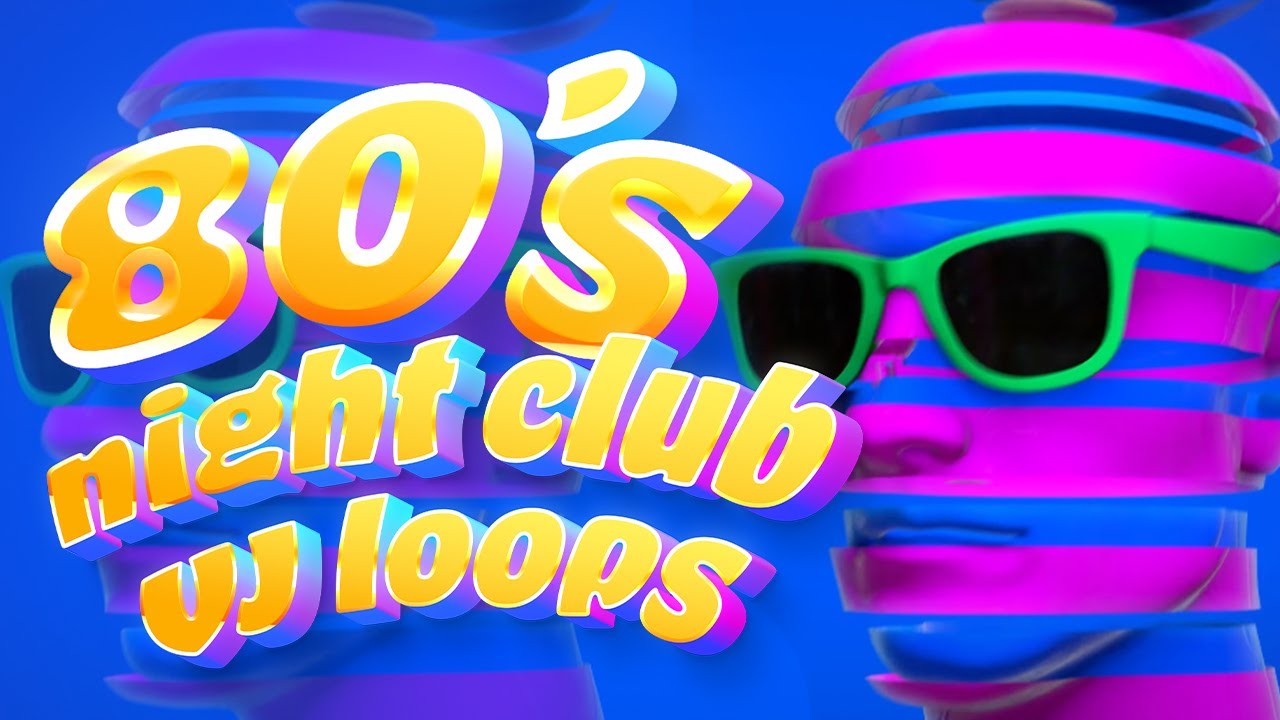 80s Nightclub Party Visuals | Retro VJ Loops & Disco Lights | 4K Party Background