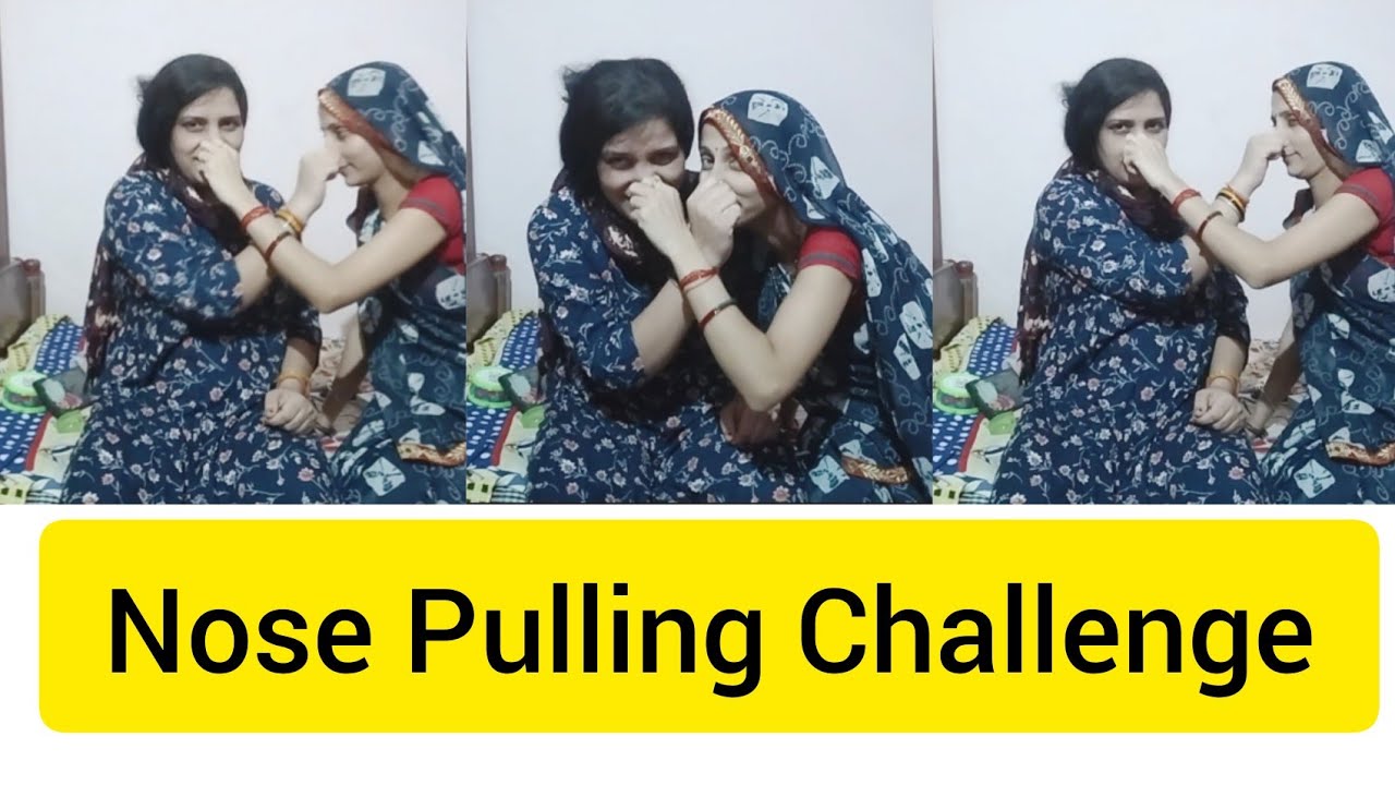 Nose Pulling Challenge Video//Nand Bhabhi//Funny video 😀