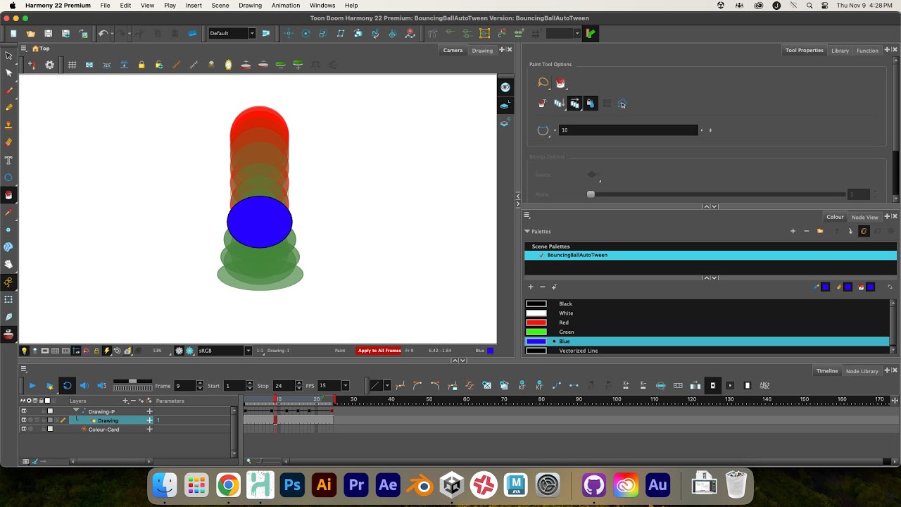 Toon Boom Harmony Bouncing Ball with Peg Animation