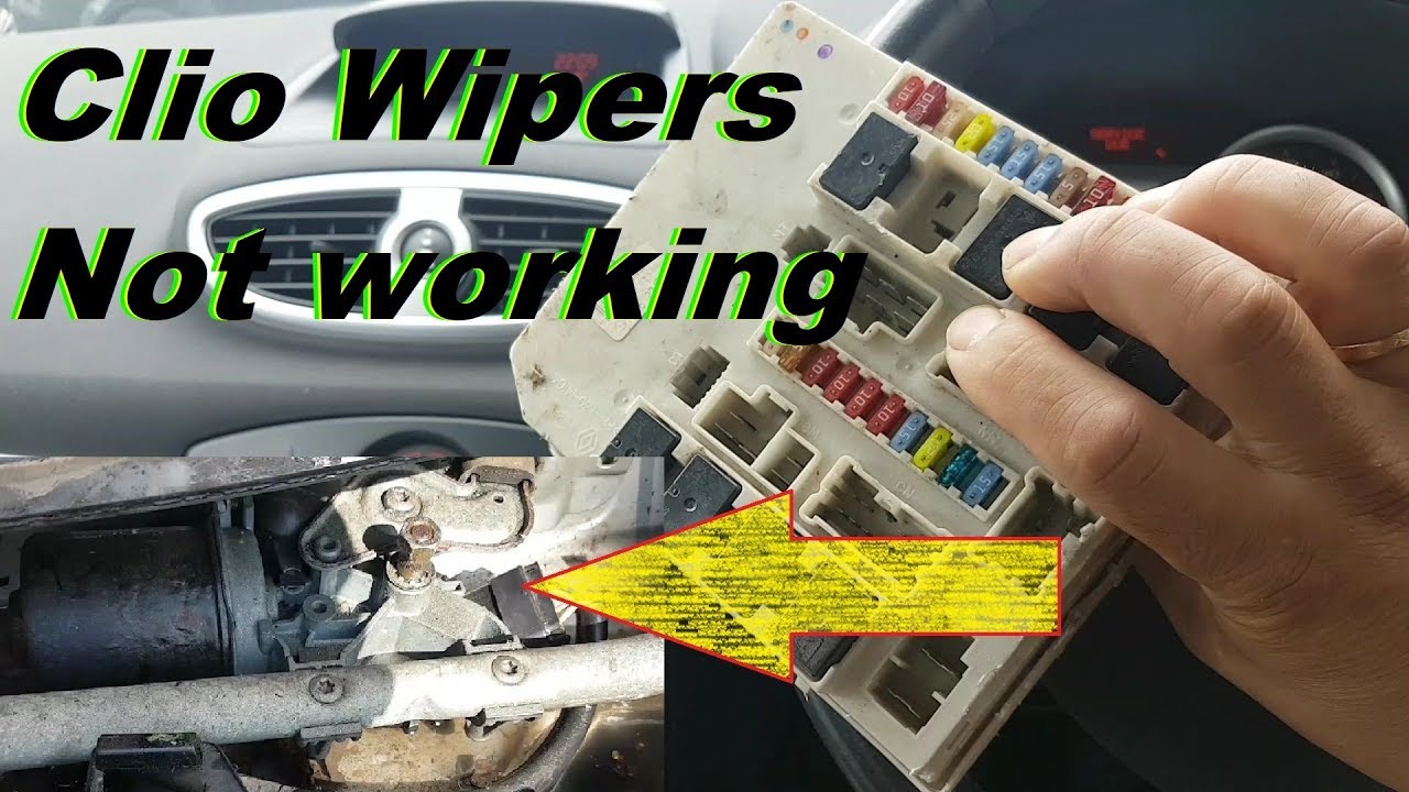 Renault Clio 2006 wipers not working. Fault finding and repair.