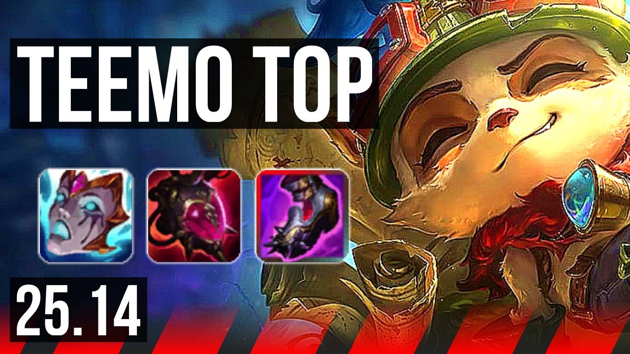 TEEMO vs MALPHITE (TOP) | 6 solo kills, 12/4/11, Dominating, 47k DMG | TR Grandmaster | 25.14