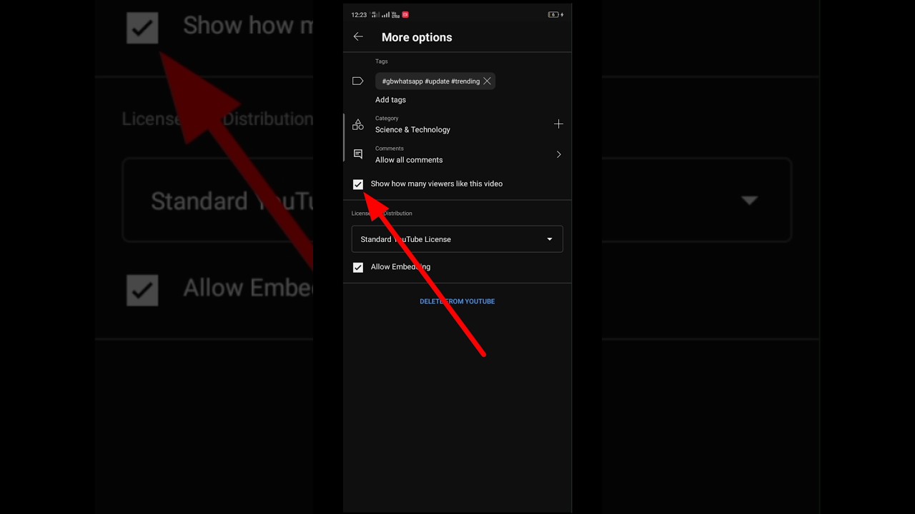 How to hide likes on YouTube video || Likes ko hide kaise karen #shorts