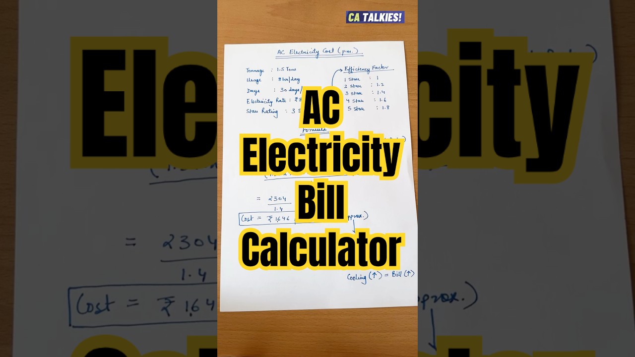 AC Electricity Bill Calculation | AC ka bill kitna aata hai | AC power consumption | Best AC 2025