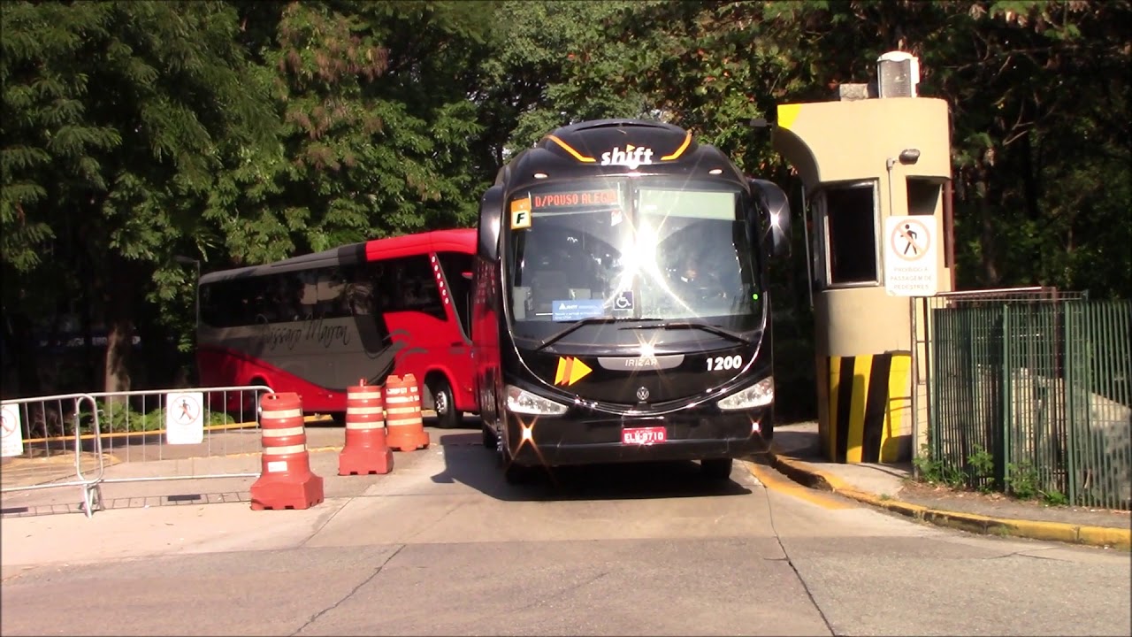 Ônibus saindo rodoviária Tietê#106 - Escute o ronco do motor