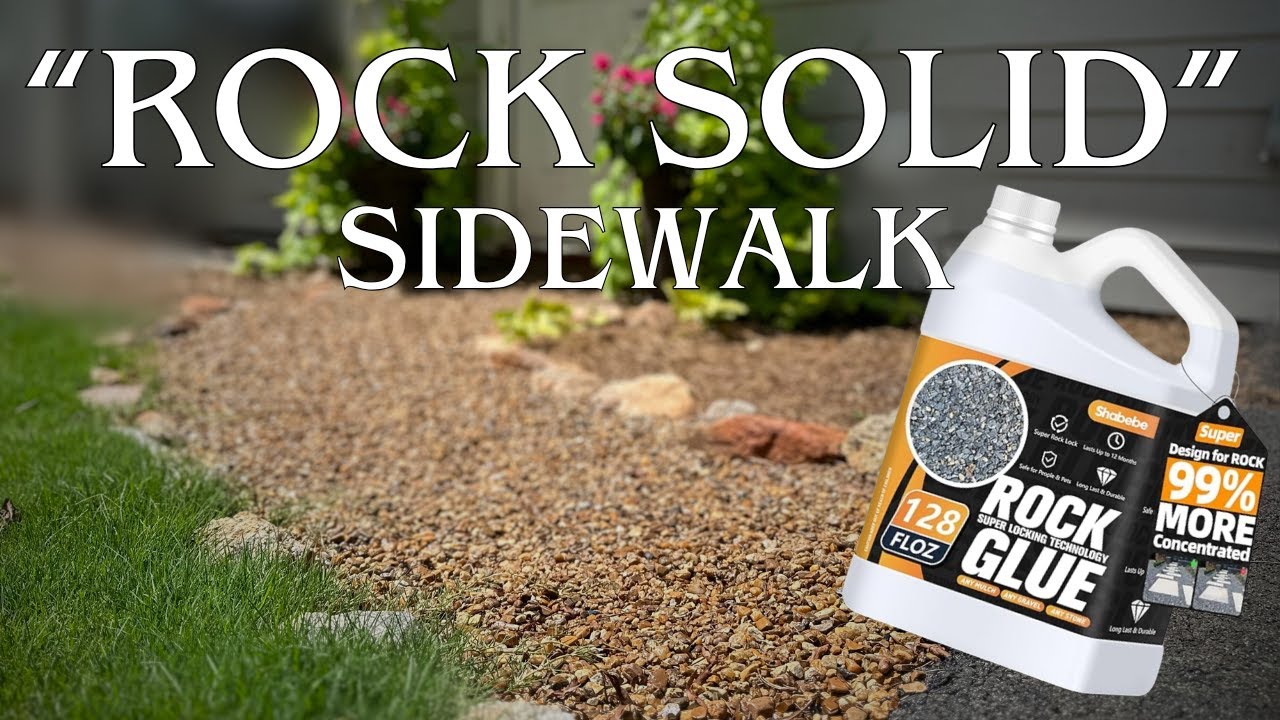 DIY ROCK SOLID Gravel Sidewalk with Shabebe Rock Glue!