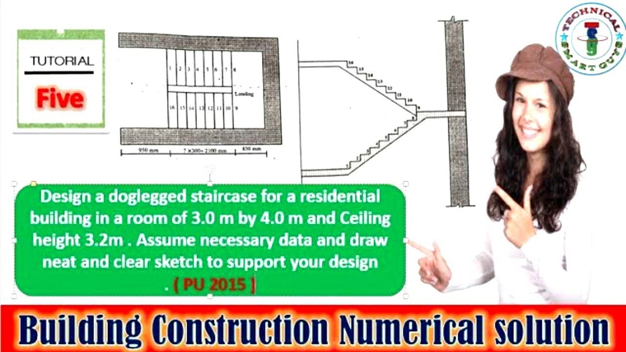 How to Solve doglegged staircase numerical problem | Staircase Numerical Calculation