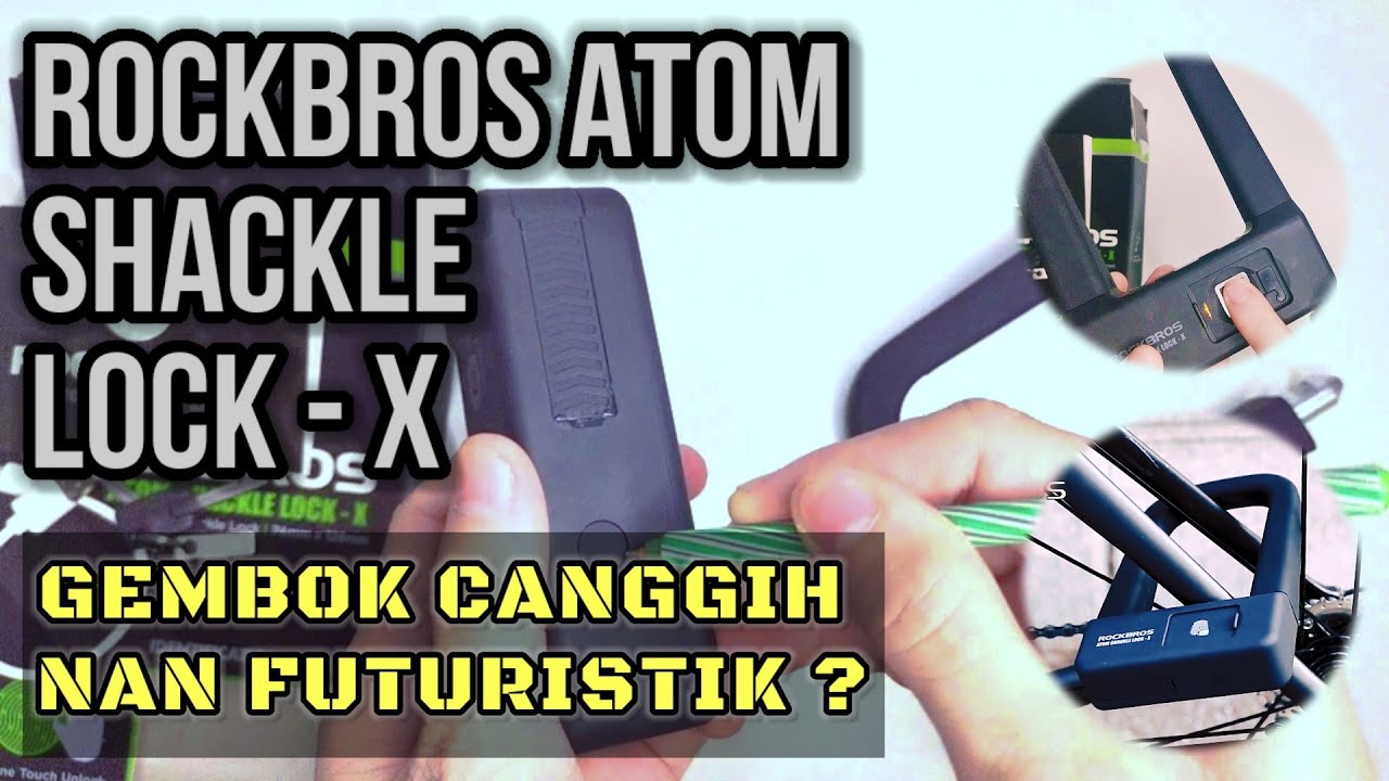Review Gembok Sidik Jari Sepeda Rockbros Atom Shackle Lock-X | Cara Setting & Reset