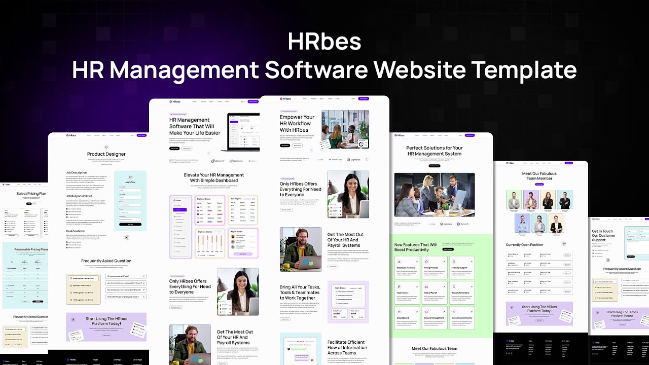 HRbes - Blog & Editorial Website Template / HR Management Software Template