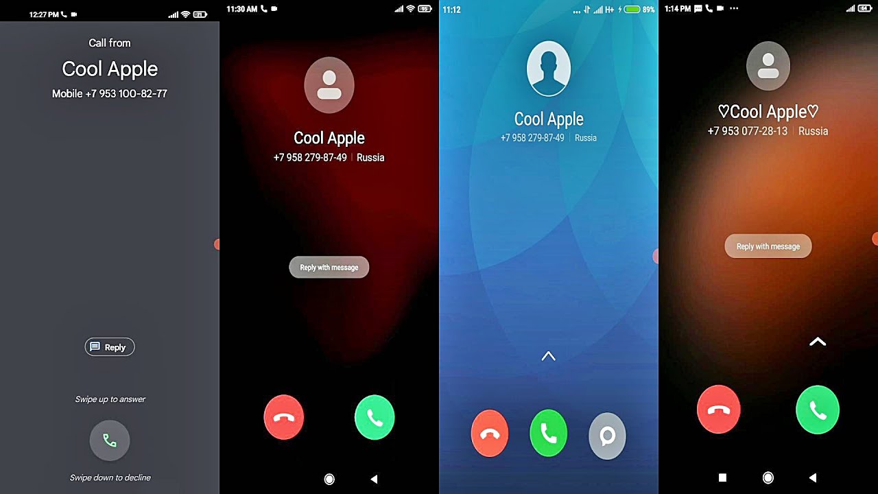 4 phones  / Xiaomi Mi 11 Lite & MI Mix 2 & Redmi 3 & Redmi S2 screen recordings calls