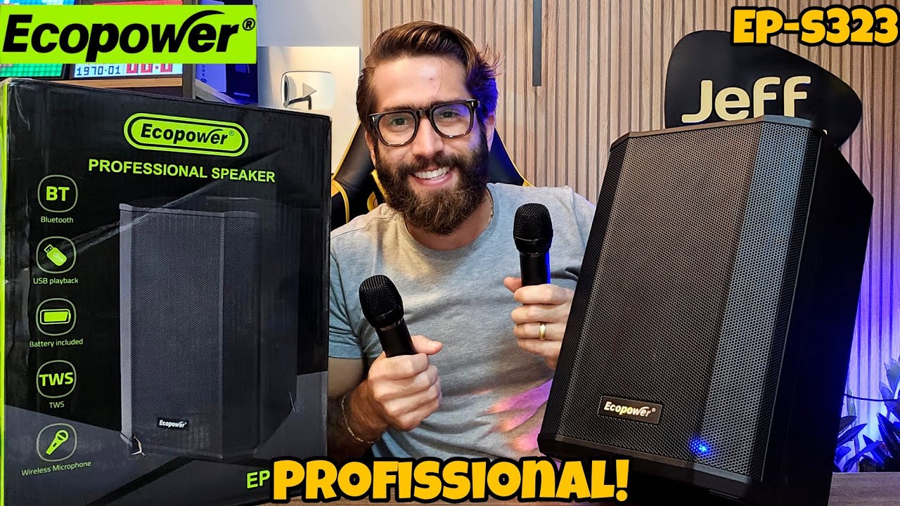 CAIXA DE SOM PROFISSIONAL ECOPOWER  EP-S323 150W RMS (Versão 2025) (Completassa!)
