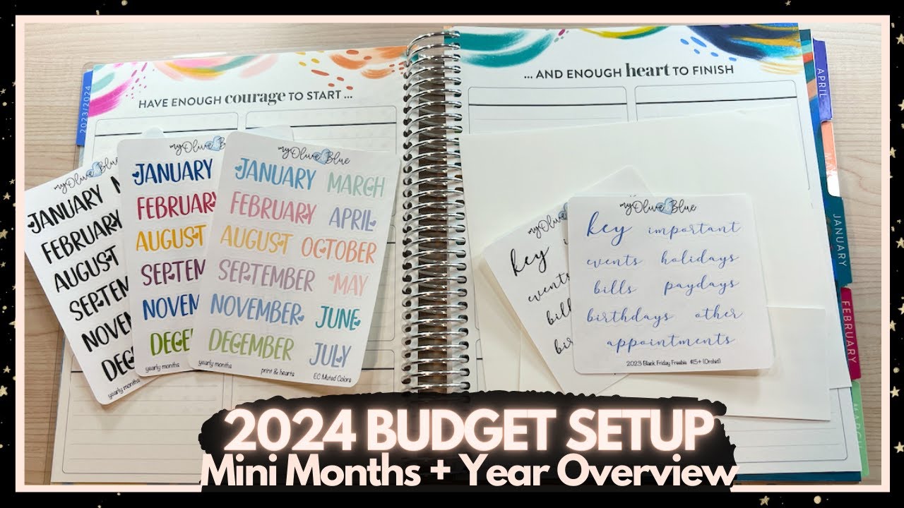 🌟 2024 BUDGET PLANNER SETUP | 📝 Mini Months + Overview | Budget Planner Setup Series | Erin Condren
