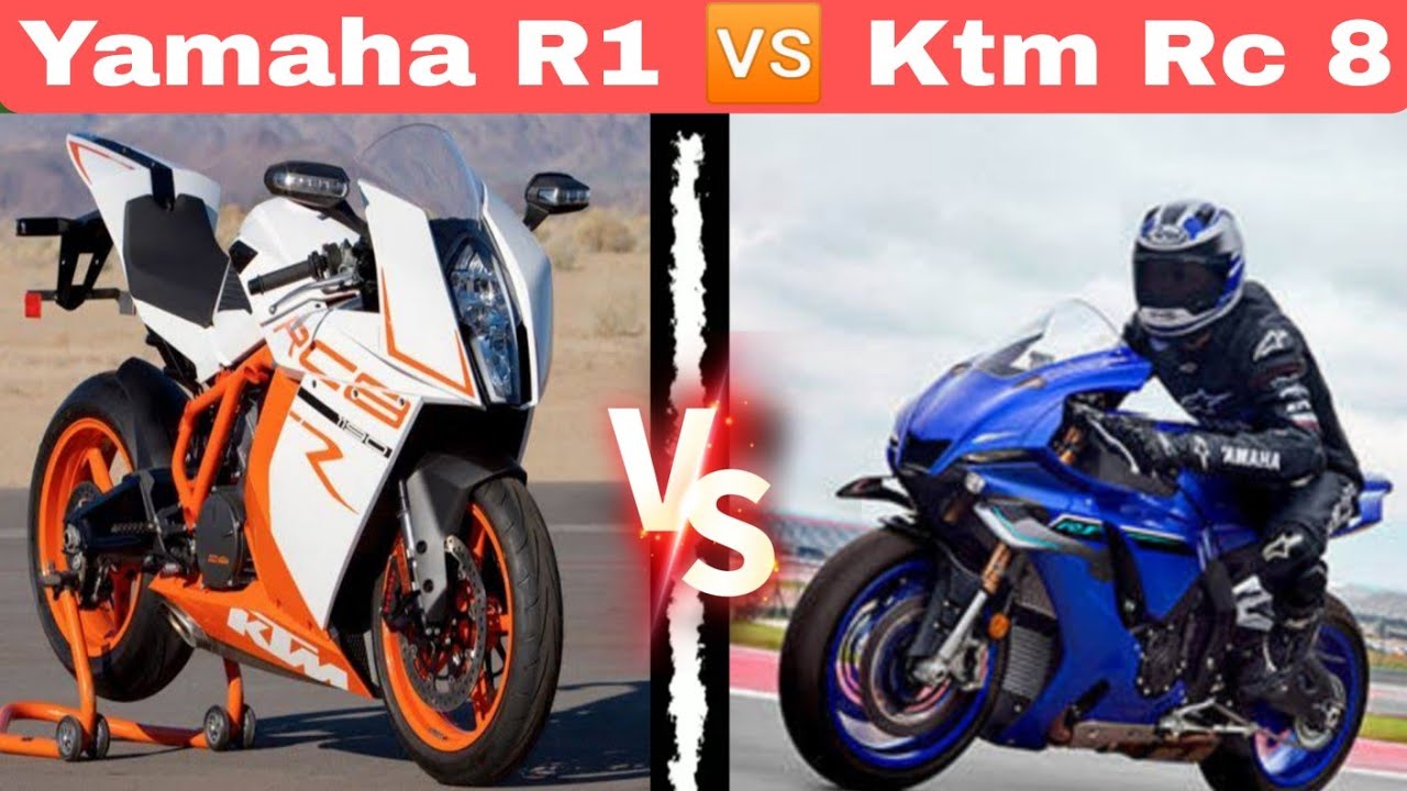 Yamaha yzf R1 🆚 Ktm rc 8 full Compare 🤯💀