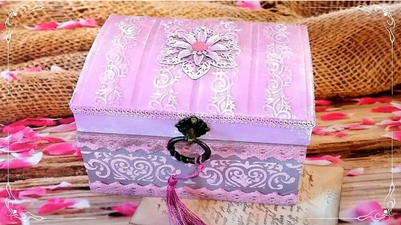 How to decorate a wooden box - step by step - box decoration ideas