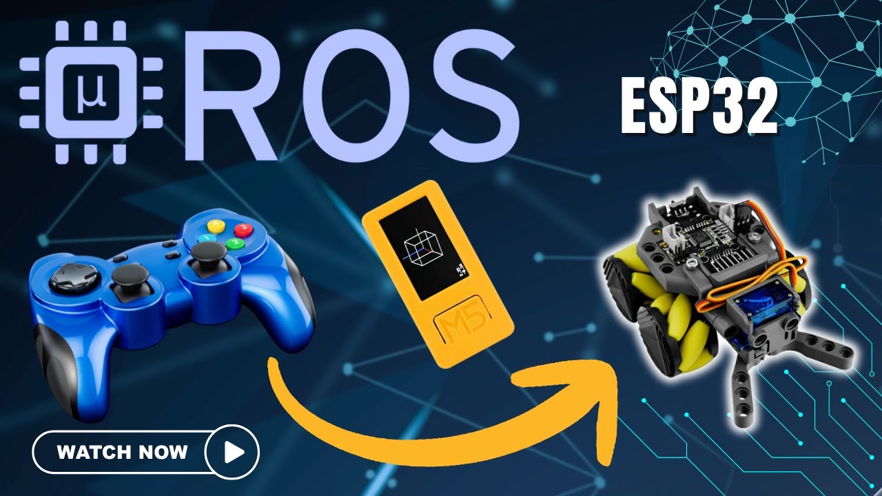 ESP32 Rover with Micro ROS & ROS2 | M5StickC Plus 2 + RoverC Pro + Game Controller