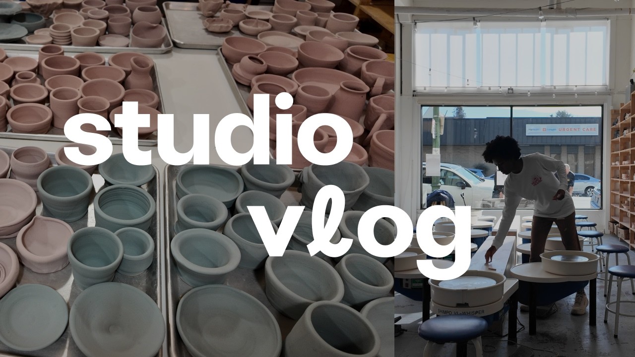 pottery studio vlog ~ my hands are ashy now