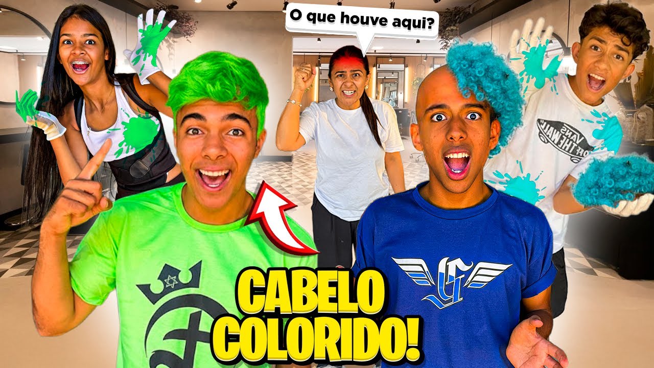 PINTAMOS NOSSO CABELO TODO MAS ALGO DEU MUITO ERRADO! *Estevao e Gabriel carecas??