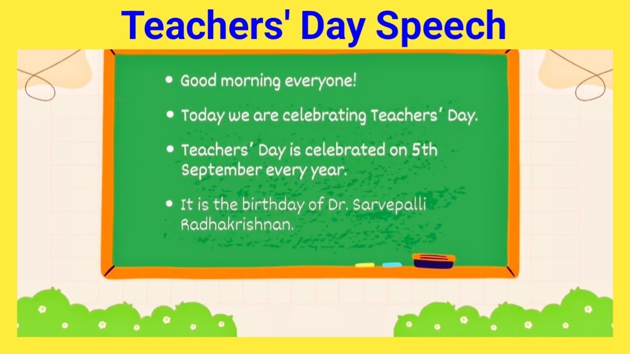 Teachers Day Speech for Kids | Speech on Teachers Day in English