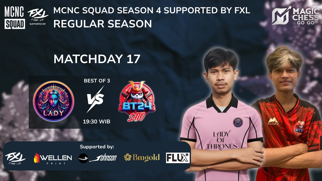 🔴LIVE: MCNC SQUAD S4 SUPPORTED BY FXL |REGULER| LADY OF THRONE  VS  BT24 SATO | W7D1