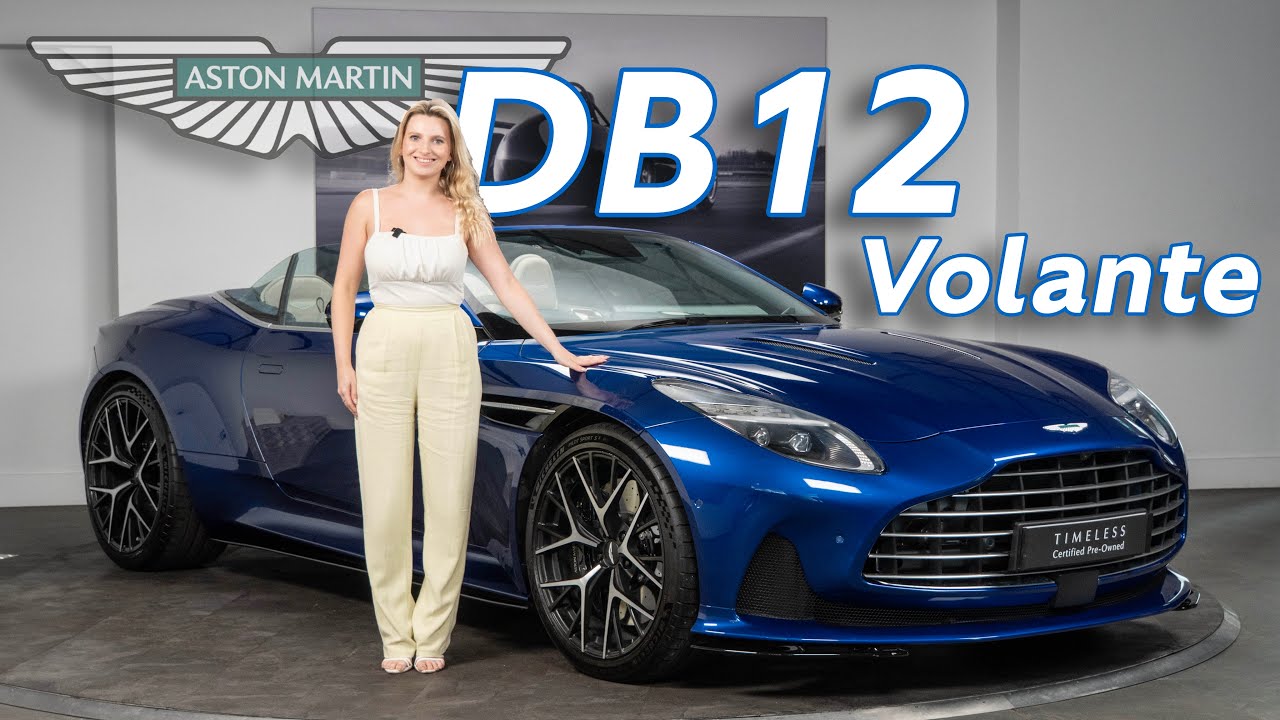 ПОТРЯСАЮЩИЙ Aston Martin DB12 Volante в цвете Ion Blue — прогулка с изяществом