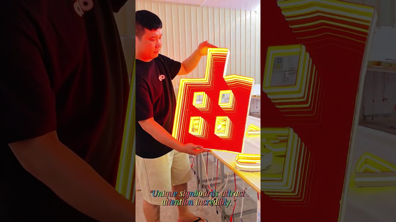 The focal moment of a trend advertising billboard #ledlight #signature #signfabrication #automobile
